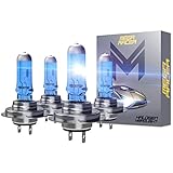 Combo 2 Pair H7 Super White 5000K Xenon Halogen Headlight Bulb High/Low Beam Hi/Lo Stock Oem Head Lamp Light US Seller