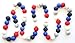 Felt Pom Ball Wool Garland Pre Strung | Patriotic 4th Red White Blue | Mini Felt Factory Home Mantel Decor Handmade Craft ~10 Ft 20mm Diameter Poms