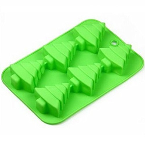 Allforhome 6 Christmas Tree Silicone Soap Molds Pine Muffin Cups Handmade Soap Mold Polymer Clay Molds Jelly Biscuit Craft Art Diy Molds #TOP4