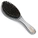Premium Handle Wave Brush for Men 360 - Medium Hard Curved 360 Wave Hair Brushs - Made with Nature Beech & Nylon Boar Bristle Men's Hair Brush For Black Men 360 (Grey Long Handle)