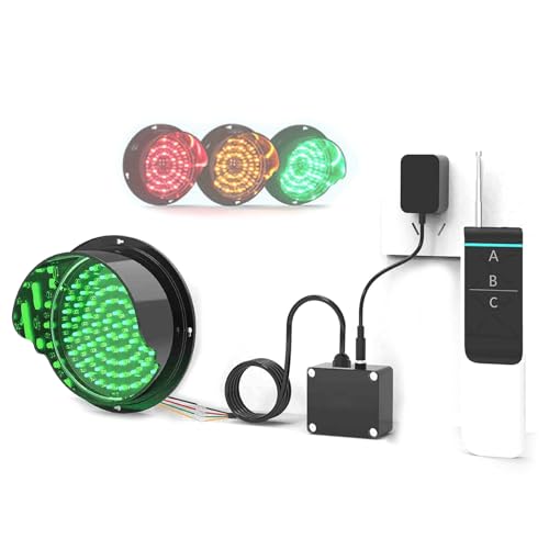 Feu de circulation tricolore 125mm rouge vert jaune avec télécommande AC 100V-240V