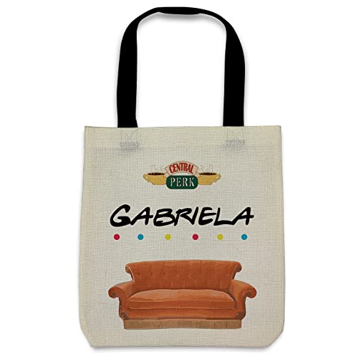 Saco de tecido personalizado. Tote bag Fans. Presentes Frikis. Tote Bag. 36 x 39 cm. Vários desenhos. Saco cinzento., Friends