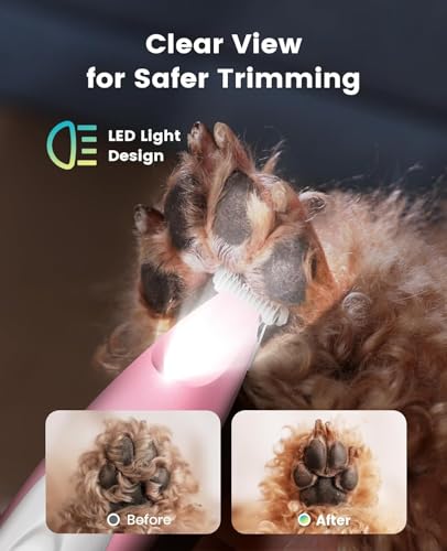 Image of Boltz Cat & Dog Paw Trimmer with Free Nail Clipper | Silent Rechargeable Pet Hair Trimmer for Paws & Face | Safe Ceramic Blade | Low Noise & USB Cordless Grooming Tool for Dogs, Cats & Rabbits