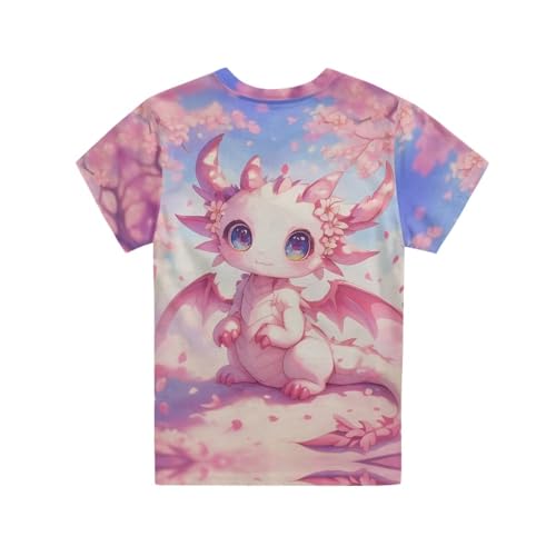 Image of Kids Graphic T-Shirt Boys Girls Novelty Tees Top Short Sleeve Shirts Summer Blouses 3-16