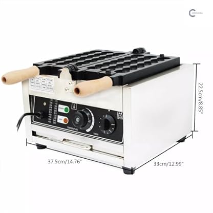 Edelstahl Kommerzielle Waffelkugelbereiter Bubble Waffle Maker Machine Antihaft-Pfanne Waffeleisen Antihaft Kommerzielles Elektrisches FüR Restaurant BäCkerei Snack Bar Familie 1500W – Bild 3