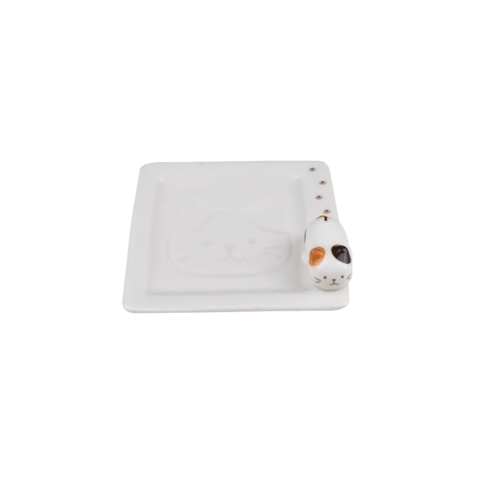 Ceramic Paint Palette Cute Cat Ceramic Palette Square Watercolor Easy to Clean Paint Tray Art Student Gouache Painting Supplies for Watercolour(Color 1)
