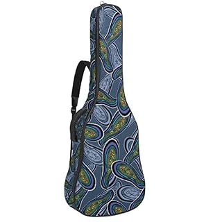 Étui de protection rembourré pour guitare acoustique classique, Multicolore 07, 42.9×16.9×4.7 in, Organiseur de sac - Les Beatles, Paul McCartney, John Lennon, RIngo Starr, George Harrison