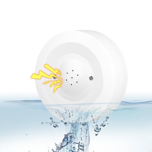 Sone Smart One WLAN Wassermelder Boden – Wasseralarm Sensor mit TUYA – Leckagemelder Wasserwächter USB – Kompakter Wasser Warner batteriebetrieben – IP55 – 30–180s Alarm wassersensor
