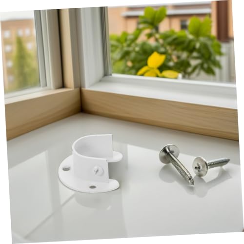 Soporte de barra de ducha PRETYZOOM de acero inoxidable para colgador de armario 6