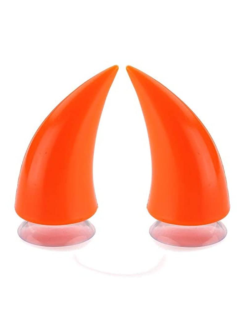 Spedy Helmet Horn with Suction Rubber Pad for All Bikes and Motorcycles, Orange (Pack of 2) Shuvmix71