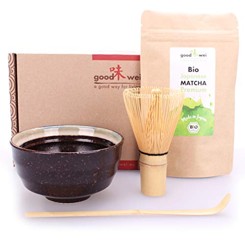 Goodwei Matcha Tee Starter-Set mit japanischem Bio Matcha (Kumo)