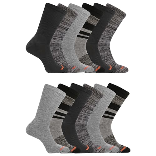Image of Merrell Unisex Adult Men's and Women's Cushioned Midweight Ankle Socks - 4, 8, 12 Pairs - Moisture Wicking