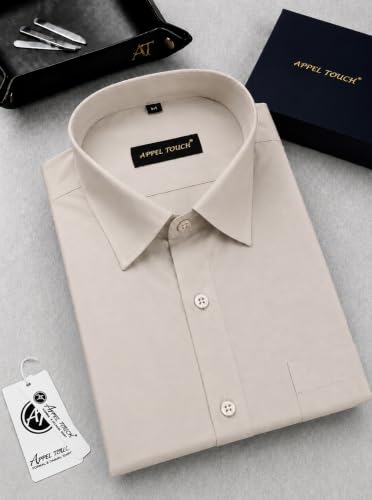 Image of Appel Touch Men's Cotton Blend Formal Shirt Half Sleeves