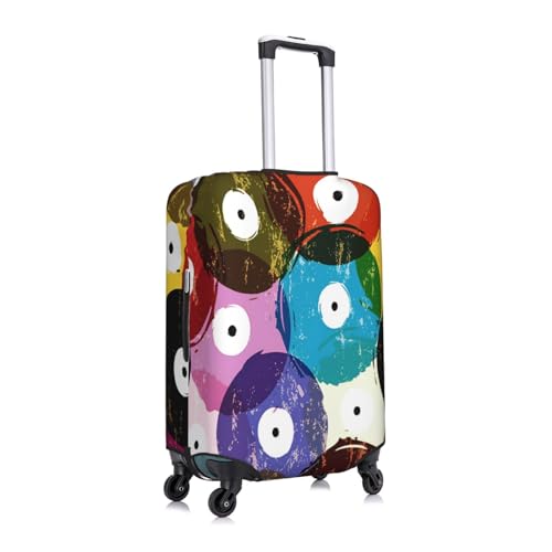 Vinyl Records Graffiti Abstract Luggage Cover for Suitcase, Suitcase Cover Protector Fit 25-28 Inch Luggage Travel Accessories, L3