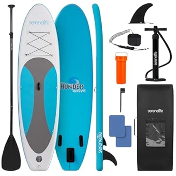 serenelife inflatable stand up paddle board