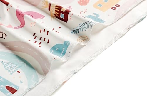 Image of Newborn Swaddle Sets with Headband Beanie and a Name Card Baby Snug Wrap Receiving Blanket for Baby Boys Girls (White)