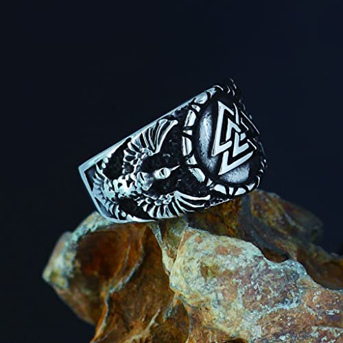 Bague Valknut en acier inoxydable : bijou Viking Odin d'exception