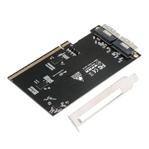 Image of External Slimline Dual SFF-8654 8X 74Pin to PCIE 16X Express 5.0 PCIE4.0 Raid VROC Hyper Adapter with Linear Redriver Over Long Cable Lengths