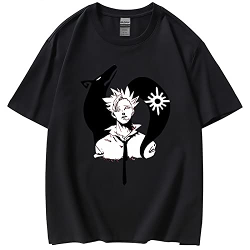 UYTON The Seven Deadly Sins T Shirt Ban Cosplay Costume Unisexe 3D Print Col Rond Manches Courtes T-Shirts pour Hommes Femmes Ados