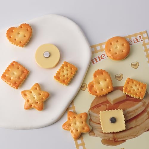 10 imanes decorativos de nevera con forma de galleta miniatura 4