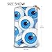 BROLEO Rounded Eyeballs Prints Leather Long Clutch Wallet for Fashionable Girls and Women - Durable, Stylish, and Functional, Black, One Size