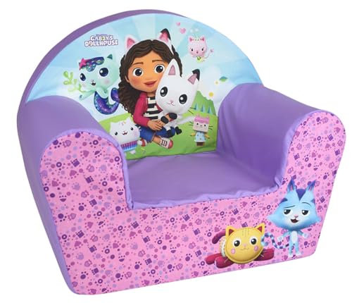Fun House | Fauteuil Club Gabby Et La Maison Magique pour Enfants 12 Mois+ | Mousse Légère et Lavable | Dimensions 52 X 33 X 42Cm | Licence Officielle |...