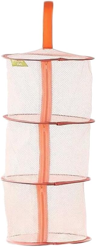 Unomor Creative Windproof Drying Rack for Underwear and Bras Foldable Hanging Basket for Easy Storage Lightweight and Portable for Home Dorm and Travel Orange