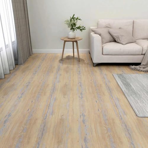 Tablones autoadhesivos de PVC para suelos viejos: solución rápida con aspecto moderno gris 2