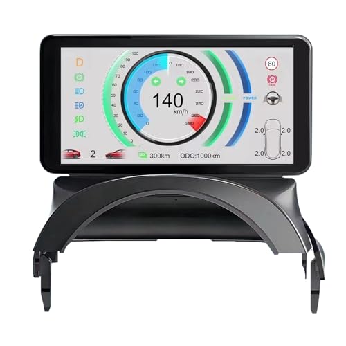 MasYosh Pantalla LCD HUD de 5,5 Pulgadas, Velocímetro Digital en Tiempo Real con Alertas de Señal de Giro de Presión de Neumáticos de Engranaje, Reemplazo para Y (átomo de inteligencia)