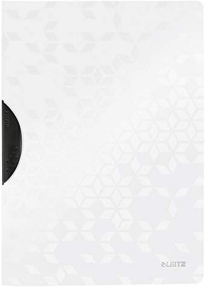 Leitz A4 ColorClip File, 30 Sheet Capacity, Flexible Plastic, White, Wow Range, 41850001
