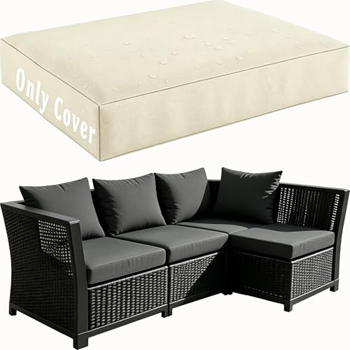 Housse coussin exterieur impermeable avec fermeture eclair et antiderapant - 2