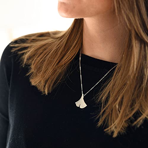 Pendentif ginkgo argent anti-ternissement MATERIA, finis les bijoux qui noircissent - 2