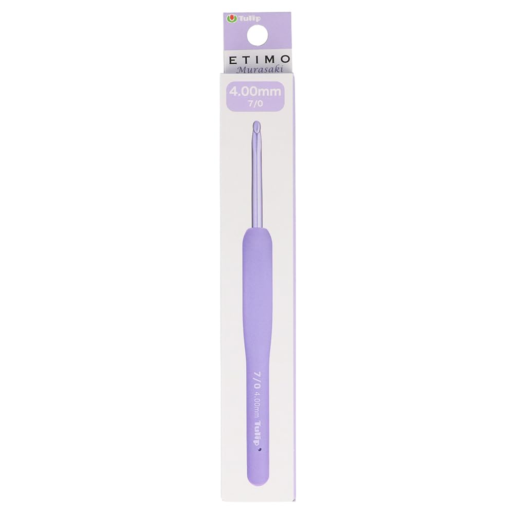 Tulip Etimo Murasaki Uncinetto Ergonomico 4.00mm Alluminio Softgrip Viola 1 Pezzo