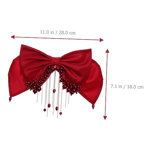 Material para cabeza estándar estilo tocado nupcial con perlas 4