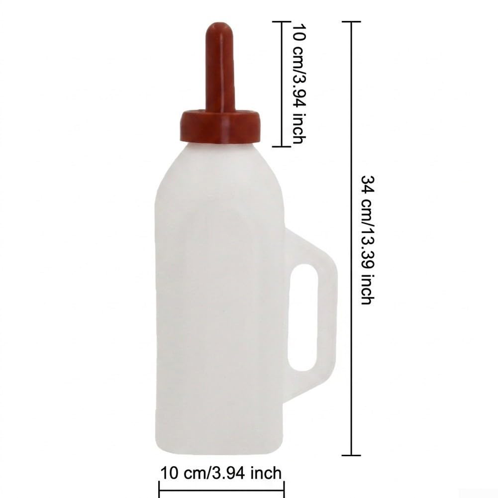 Biberon Agnelli 2L Plastica per facile Biberon Agnelli 2L Plastica(2pcs) | Capacità 2 litri, plastica urti, per ideale per vitelli e agnelli, riduzione rabbocchi frequenti