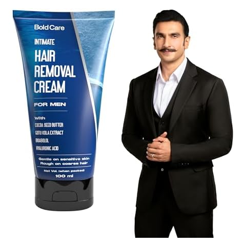 Intimate Hair Removal Cream for Men – Fast & Painless, Soothing for Unwanted Coarse Pubic Hair, Suitable For All Skin Types - 100ml Cover