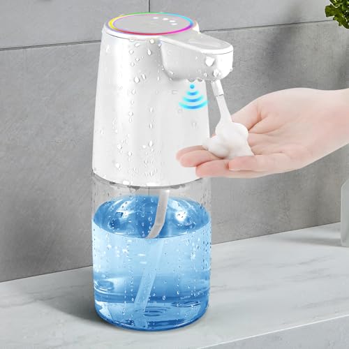 Image of Automatic Foaming Soap Dispenser Touchless with Self-Cleaning Mode, 450ML Large Capacity, IPX7 Waterproof, Smart Breathing Light, 4 Liquid Adjustments & 160 Days Battery Life