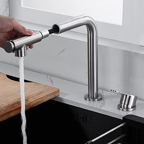 Robinet mitigeur de cuisine pour fenêtre rabattable inox eau chaude froide