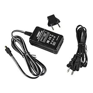 HQRP AC Adapter/Power Supply Compatible with Sony CyberShot DSC-P200, DSC-P150, DSC-P200/R Digital Camera with USA Cord & Euro Plug Adapter