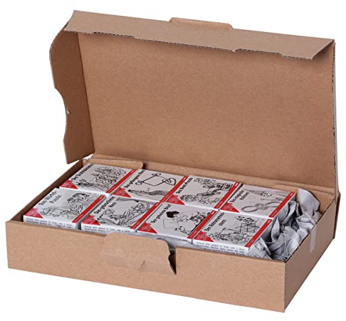 Bartl 112394 Knobelspiele Set aus Holz 24 Mini-Puzzles, Perfekte Adventskalenderfüllung für Puzzlefreunde