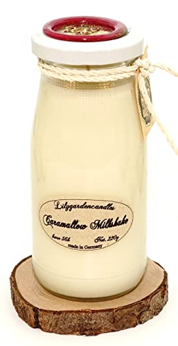 Lilygardencandles Vela aromática Caramellow Milkshake en botella de leche Cover