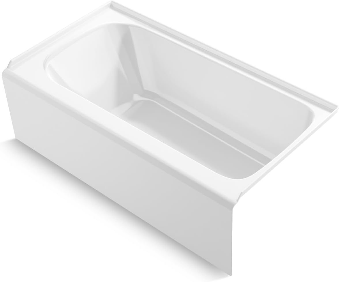 Kohler 25831-RA-0 Avec® 60" x 32" alcove bath, right drain, White