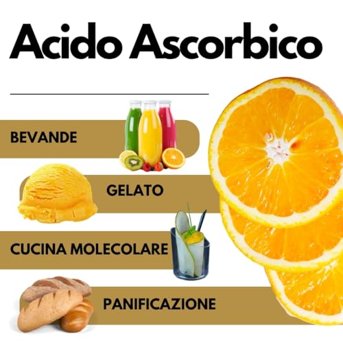 Acido ascorbico puro - Vitamina C in polvere - 1 Kg - 5