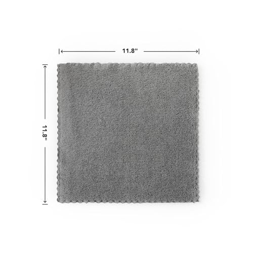 Neessno 12 Pack Cleaning Cloth,Ultra Soft Absorbent Quick Drying Microfiber Cleaning rags,No scratches,Reusable,Washable,Lint Free Cleaning Towels for Kitchen,Window,Glass,car,11.8