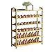 Portascarpe Organizer 6 Tiers del pattino dell'organizzatore di immagazzinaggio di bambù in piedi regolabile basamento del pattino Mensola for Stivali Tacchi alti delle scarpe da tennis Scaffali Porta