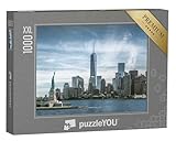 Puzzle 1000 Teile XXL „Freiheitsstatue, Skyline von Manhatten, One World Trade Center, New York City“ – aus der Puzzle-Kollektion One World Trade Center