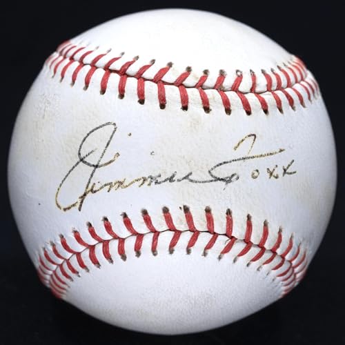 Jimmie Foxx Single Signed Baseball PSA JSA LOAs Graded 8