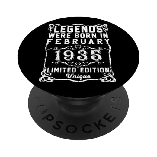 Cumpleaños Febrero 1935 Edición Limitada Regalo February PopSockets PopGrip Intercambiable