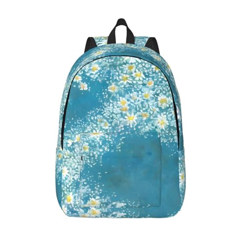 Sac à dos femme imprimé marguerites de transport ordinateur portable
