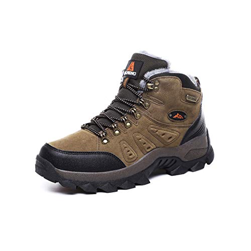 Botas De Montaña, Botas Ligeras para Caminar, Botas para Caminar De Secado Rápido, Suela De Goma Zapatillas para Correr para Acampar Senderismo Montañismo Off-Road (Brown,47EU)